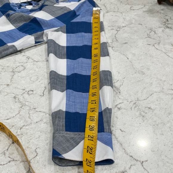 Style & co lace up shirt deep cobalt size S - Picture 11 of 11